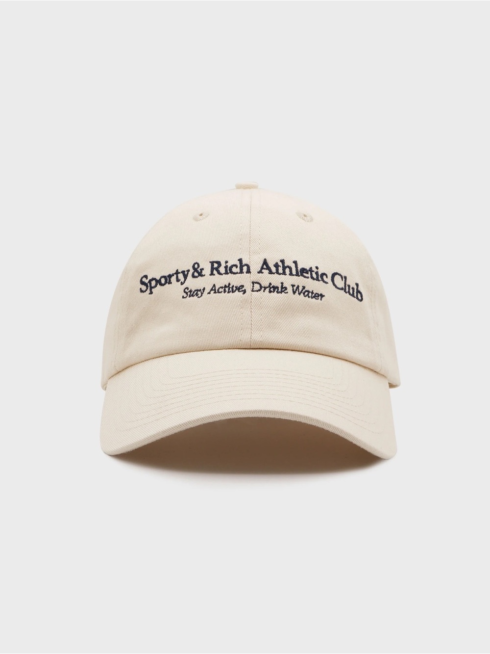 Sporty & Rich Cream Athletic Club Embroidered Baseball Cap